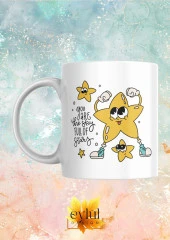Uzay Temalı You're The Sky Full Of Stars Yazılı Baskılı Eğlenceli Özel Tasarım Baskılı Kupa Bardak thumbnail 1