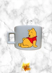 Winnie The Pooh Temalı Sevimli Özel Tasarım Baskılı Kupa Bardak Espresso Türk Kahvesi Bardağı - 1