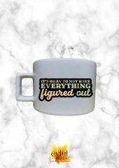 Motivasyon Temalı İngilizce Özel Tasarım Baskılı Kupa Bardak Espresso Türk Kahvesi Bardağı - 1