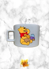 Winnie The Pooh Temalı Sevimli Özel Tasarım Baskılı Kupa Bardak Espresso Türk Kahvesi Bardağı - 1