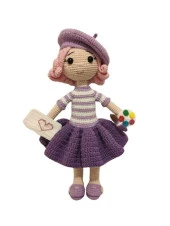 Ressam Beyza Bebek Amigurumi Organik Oyuncak - 1