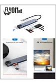 8 In 1 type-c 3.1 4K HDMI Adaptörü ile SD/TF Kart Okuyucu PD Hızlı Şarj için  Ethernet Girişli - 3