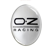 OZ RACING YAZILI 56 MM JANT GÖBEK DAMLA STICKER(GÜMÜŞ-SİYAH) thumbnail 4