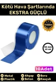 Süper Güçlü Su Geçirmez Sızdırmaz Mavi Renk Çok Amaçlı Tamir İzolasyon Bandı 48mm x 10m - 10 Adet - 1