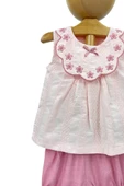 Kız Bebek Yazlık Takım Pembe Şortlu Gömlekli 2'li Takım - 2