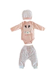 Kız Bebek Zıbın Takım 3'lü Pembe Geyik - 1