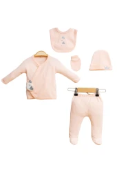 Kız Bebek Takım 5'li Civciv Pembe - 1