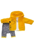 Erkek Bebek Takım 3'li Eşofman Sweat Peluş Zürafalı - 1