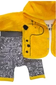 Erkek Bebek Takım 3'li Eşofman Sweat Peluş Zürafalı - 2