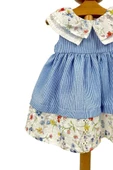 Kız Bebek Elbise Mavi Çiçekli - 2