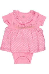 Kız Bebek Body Pembe Çiçekli - 1