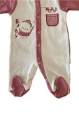 Bebek Tulumu Bordo Ayı Desen - 2