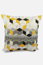 Geometrik Desenli Dijital Baskılı Kırlent Kılıfı - 1