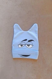 Erkek Bebek Şapkası Baskılı Mavi thumbnail 1