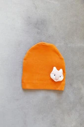 Erkek Bebek Şapkası Beyaz Kedi - 1