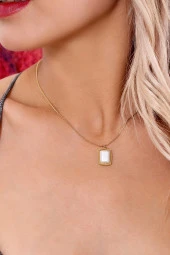 Bayan İncili  Çelik Kolye thumbnail 2