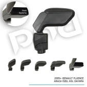 Renault Fluence Araca Özel Kol Dayama Kolçak Siyah 2009+ sonrası modellere uyumlu thumbnail 4