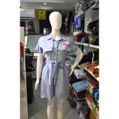 KADIN DÜĞMELİ ELBİSE KISA - 4