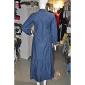 MAVİ KOT ELBİSE - 1