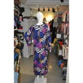 YAPRAK DESENLİ ELBİSE - 1