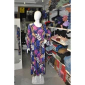 YAPRAK DESENLİ ELBİSE - 3