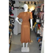KAHVE RENGİ ELBİSE - 1