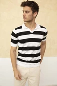 Renk Bloklu Polo Yaka Triko T-Shirt TRZ19120 - 3