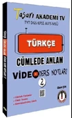 Tasarı TYT DGS KPSS ALESS MSÜ Türkçe Cümlede Anlam Video Ders Notları - 1