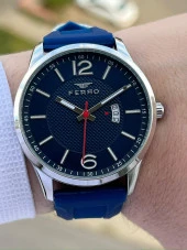 Ferro Lacivert Renk Slikon Kordon 30 Mt Su Geçirmez Erkek Kol Saat EF11316-L thumbnail 2