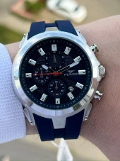 Ferro İç Fonksiyonları Aktif Lacivert Renk Slikon Kordon 30 Mt Su Geçirmez Erkek Kol Saat EF31402-L thumbnail 4