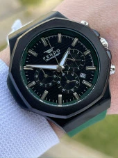 Ferro İç Fonksiyonları Aktif Yeşil Renk Slikon Kordon 30 Mt Su Geçirmez Erkek Kol Saat EF313948-ZJ thumbnail 1