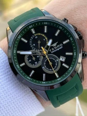 Ferro İç Fonksiyonları Aktif Yeşil Renk Slikon Kordon 30 Mt Su Geçirmez Erkek Kol Saat EF31359-ZJ thumbnail 1