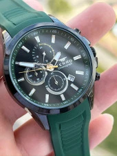 Ferro İç Fonksiyonları Aktif Yeşil Renk Slikon Kordon 30 Mt Su Geçirmez Erkek Kol Saat EF31359-ZJ thumbnail 3