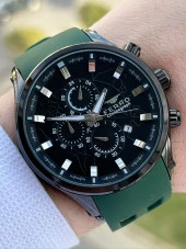 Ferro İç Fonksiyonları Aktif Yeşil Renk Slikon Kordon 30 Mt Su Geçirmez Erkek Kol Saat EF31354- thumbnail 1