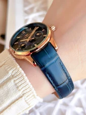 Ferro Deri Kordonlu İç Fonksiyonları Çalışır 3 Atm+Takvim Özel Tasarım Kadın Kol Saati BFM1905BWT thumbnail 2