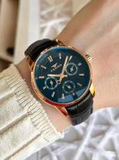 Ferro Deri Kordonlu İç Fonksiyonları Çalışır 3 Atm+Takvim Özel Tasarım Kadın Kol Saati BFM1905BWT-S thumbnail 1