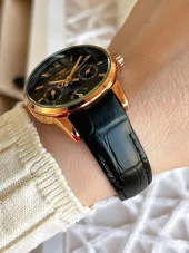 Ferro Deri Kordonlu İç Fonksiyonları Çalışır 3 Atm+Takvim Özel Tasarım Kadın Kol Saati BFM1905BWT-S thumbnail 3