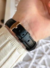 Ferro Deri Kordonlu İç Fonksiyonları Çalışır 3 Atm+Takvim Özel Tasarım Kadın Kol Saati BFM1905BWT-S thumbnail 4