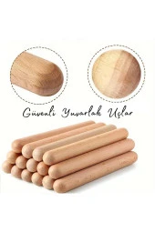 1 Çift Ahşap Ritim Çubuğu Anaokulu Çocuk Etkinlik Perküsyon Müzik Aleti Eğitimi Sopası 20 cm 2 Adet thumbnail 2