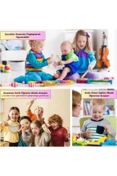 1 Çift Ahşap Ritim Çubuğu Anaokulu Çocuk Etkinlik Perküsyon Müzik Aleti Eğitimi Sopası 20 cm 2 Adet thumbnail 5