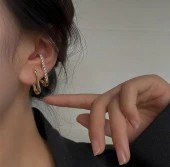 Modern Tasarım Çelik Küpe | Kararmaz - Antialerjik thumbnail 1