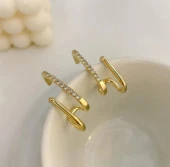 Modern Tasarım Çelik Küpe | Kararmaz - Antialerjik thumbnail 4