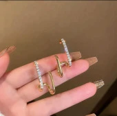 Modern Tasarım Çelik Küpe | Kararmaz - Antialerjik thumbnail 6