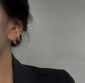 Modern Tasarım Çelik Küpe | Kararmaz - Antialerjik thumbnail 8