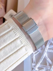 Ferro Hasır Kordonlu Gümüş/Rose Kararmaz Renk Atmaz 3 Atm Özel Tasarım Kadın Kol Saati BF21934CWT-E - 4