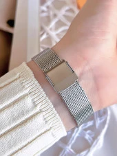 Ferro Hasır Kordonlu Gümüş/Rose Kararmaz Renk Atmaz 3 Atm  Özel Tasarım Kadın Kol Saati BFL2124CWT-E thumbnail 4