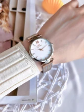 Ferro Hasır Kordonlu Gümüş/Rose Kararmaz Renk Atmaz 3 Atm  Özel Tasarım Kadın Kol Saati BFL21318CWT-E thumbnail 3