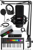 Midex Midi Paket-2 Stüdyo Ekipmanları Seti Ses Kartı Midi Klavye Mikrofon Kulaklık thumbnail 1