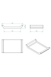 AHŞAP SAPLI 40X25 DEKORATİF METAL TEPSİ BEYAZ, SUNUM, DEKORATİF TEPSİ - 8