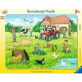 Ravensburger 50246 11 Parçalı Büyük Çerçeveli Puzzle Köyde Yaz - 1
